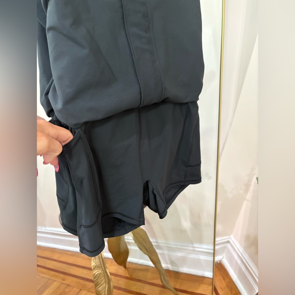 Abercrombie  & Fitch YPB Classic Black Sleeveless V-Neck Mini Dress Skort - Picture 4 of 9